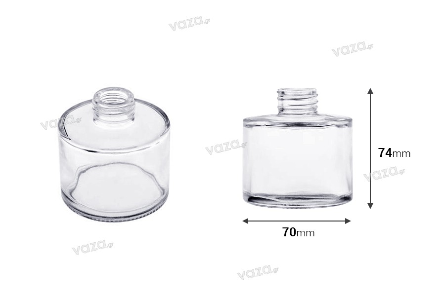 Φιάλη γυάλινη κυλινδρική 100 ml κατάλληλη για αρωματικό χώρου