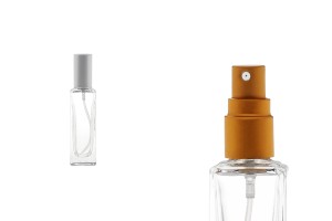 Flasche 20ml mit Sprühzerstäuber und Deckel -gold oder silber (PP 15)-εικόνα_διαστάσεις
