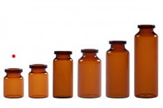 Bottiglietta di vetro da 3 ml, color ambra, per medicine e omeopatici - 12 pezzi.