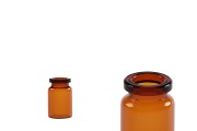 Bottiglietta di vetro da 5 ml, color ambra, per medicine e omeopatici - 12 pezzi.