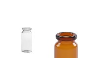 Flacon de 10 ml en verre, de couleur caramel pour médicaments et homéopathie - 12 pcs