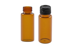 Braunglasflasche 10 ml mit schwarzem Sicherheitsverschluss (Druckverschluss) für Medizin-7