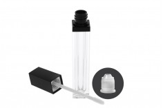 8ml acrylic lip gloss tube with black cap -6 pcs