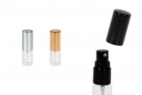 3 ml bottles with perfume spray glass with aluminum cap