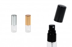 Μπουκαλάκια 3 ml με σπρέι για αρώματα γυάλινο με καπάκι αλουμινίου