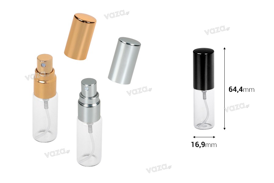5ml glass perfume atomizer with aluminum cap