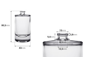 Glass perfume glass bottle 50 ml  with crimp neck 15 mm-2