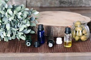 Blauglasflasche für Olivenöl Einzelportion 20 ml-εικόνα_σύνθεση