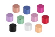Elegant aluminum cap PP18 with double liner in various colors (shiny)