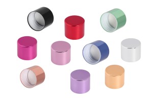 Tappo di lusso in alluminio PP18 mm con doppia guarnizione, disponibile in vari colori (lucidi).-3
