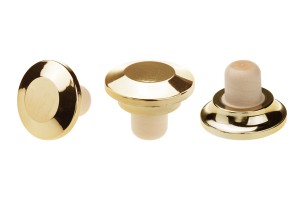 Synthetischer Korken aus Sillikon mit plastischem Kopf, golden  F20 (48x18)-εικόνα_προϊοντική