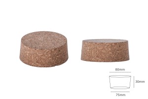 Bouchon conique naturel aux dimensions 30 x 80/75 mm - pour Twist Off 89-photo_dimensions
