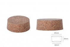 Bouchon conique naturel aux dimensions 30 x 85/80 mm