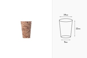 Tapë konike natyrale me përmasa 22x14/9 mm - për F12 (PP 18)-bildabmessungen