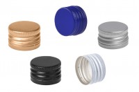 Aluminum pre-threaded screw cap PP 28x18 with liner