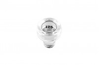 Round glass stopper with tall profile f 17.5 in transparent
