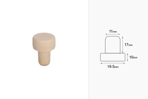 Synthetischer Korken aus Silikon F11-εικόνα_διαστάσεις