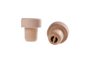Liège en silicone synthétique avec écoulement et tête amovible en bois - F 19 mm.-εικόνα_προϊοντική