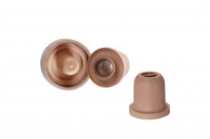 Synthetic silicone cork with flow and detachable wooden head - Ф 19 mm