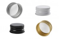 Aluminum screw cap with liner - 27.5x15 (PP28) - in various colors