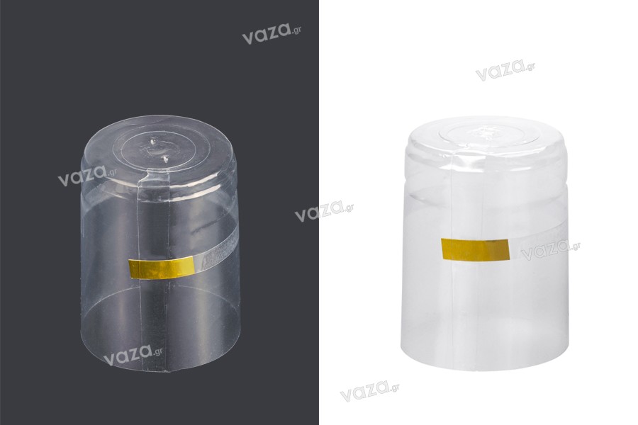 Καψύλιο 37x50 mm θερμοσυρρικνούμενο διάφανο για μπουκάλι με λαιμό μέχρι 37 mm Καψύλιο 37x50 mm θερμοσυρρικνούμενο διάφανο για μπουκάλι με λαιμό μέχρι 37 mm