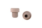 Synthetic silicone cork with flow and detachable wooden head - Ф 23 mm