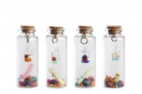 Wish glass bottle with cork stopper - available in a box with 12 pcs