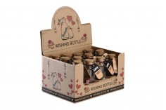 Wish glass bottle with cork stopper - available in a box with 12 pcs