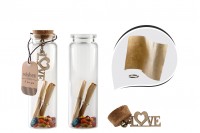 Wish glass bottle with cork stopper - available in a box with 12 pcs