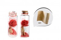 Wish glass bottle with cork stopper - available in a box with 12 pcs