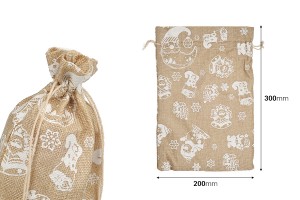 Christmas fabric pouch 200x300 mm fabric in different designs - 25 pcs-2