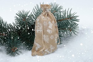 Christmas fabric pouch 200x300 mm fabric in different designs - 25 pcs-5