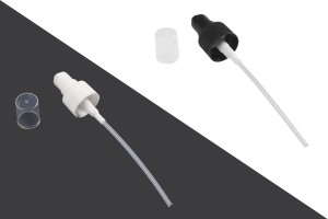 Kunststoffpumpe 24/410 mit transparentem Deckel für Handantiseptikum, Shampoo oder Cremes-εικόνα_σύνθεση