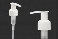 Pompe en plastique 24/410 blanche avec sécurité pour shampooing, crème ou émulsion