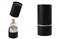 Black paper tube box in size 155x74 mm for vials and bottles