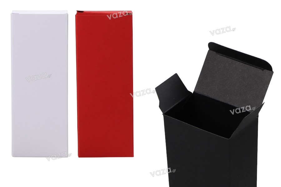 Paper Box for perfume bottles of 50 ml in various colors 53x32x140