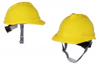 Protective helmet in yellow color