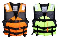 Life jacket vest with 3 straps and whistle