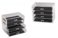 240x135x200mm Acrylic Organizer Case with 4 Drawers for Jewelry and Cosmetics Storage