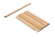 Cannucce ecologiche bamboo in legno 200x8 mm – 20 pz