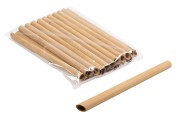 Cannucce ecologiche bamboo in legno 200x12 mm – 100 pz