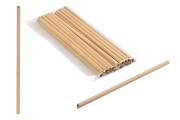 Cannucce ecologiche bamboo in legno 240x8 mm – 20 pz