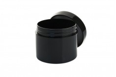 70 ml black acrylic cream jar with seal liner, available in a package with 12 pieces