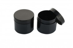 Βάζο μαύρο ακρυλικό 70 ml για κρέμες με εσωτερικό liner σε συσκευασία 12 τεμαχίων