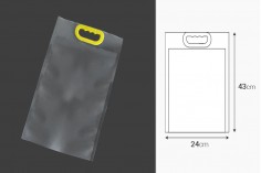 Packaging bags 23.5x42.5 cm with handles - 10 pcs