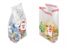 Πλαστικά σακουλάκια 85x65x225 mm με χριστουγεννιάτικες φιγούρες και δυνατότητα σφράγισης με θερμοκόλληση - 50 τμχ