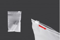 Matte semi-transparent zipper plastic bag in size 100x150 mm - 100 pcs