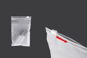 Verpackungstaschen 100x150 mm Kunststoff, durchscheinend matt mit Reißverschluss (Reißverschluss) - 100 Stk-bildgruppe