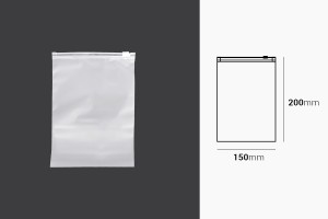 Verpackungstaschen 150x200 mm Kunststoff, durchscheinend matt mit Reißverschluss (Reißverschluss) - 100 Stk-bildabmessungen