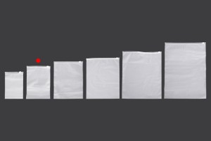 Verpackungstaschen 150x200 mm Kunststoff, durchscheinend matt mit Reißverschluss (Reißverschluss) - 100 Stk-bildgruppe